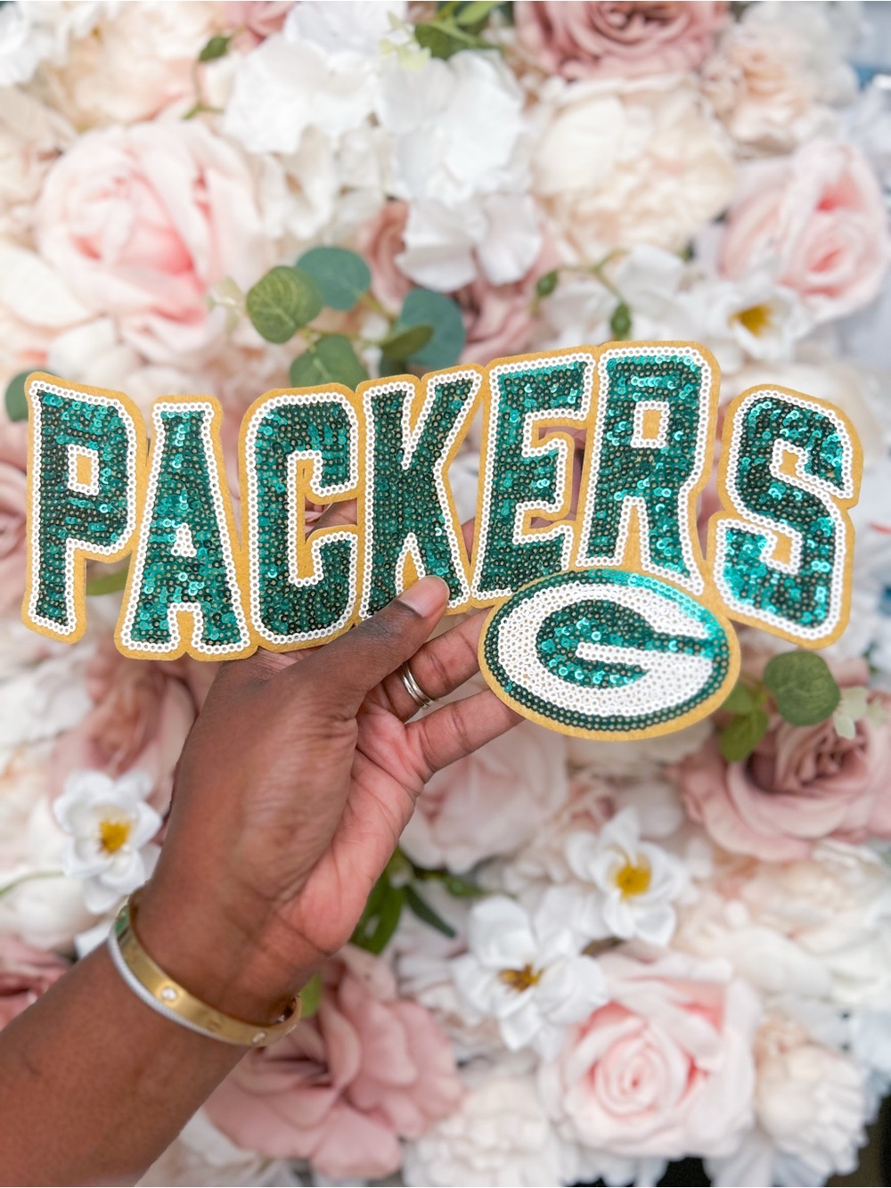 Green Bay Packers Chenille Patch 11” | Large DIY Football Crewneck Patch